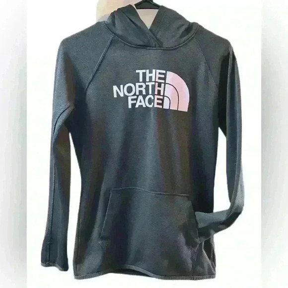 North Face Women's Small Petite Gray/Purple Half Dome Pullover Hoodie - Picture 3 of 8